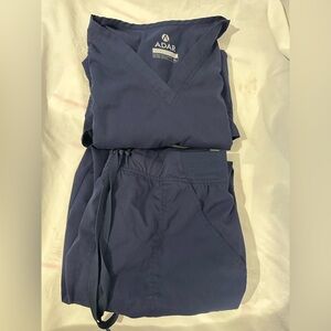 Adar Women’s Navy Scrub Set Size XL Medical Uniform